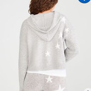Aeropostale Women’s Gray Stars Cozy Hoodie Pullover Sweater Size Medium M New